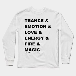 Trance List - Black Logo Long Sleeve T-Shirt